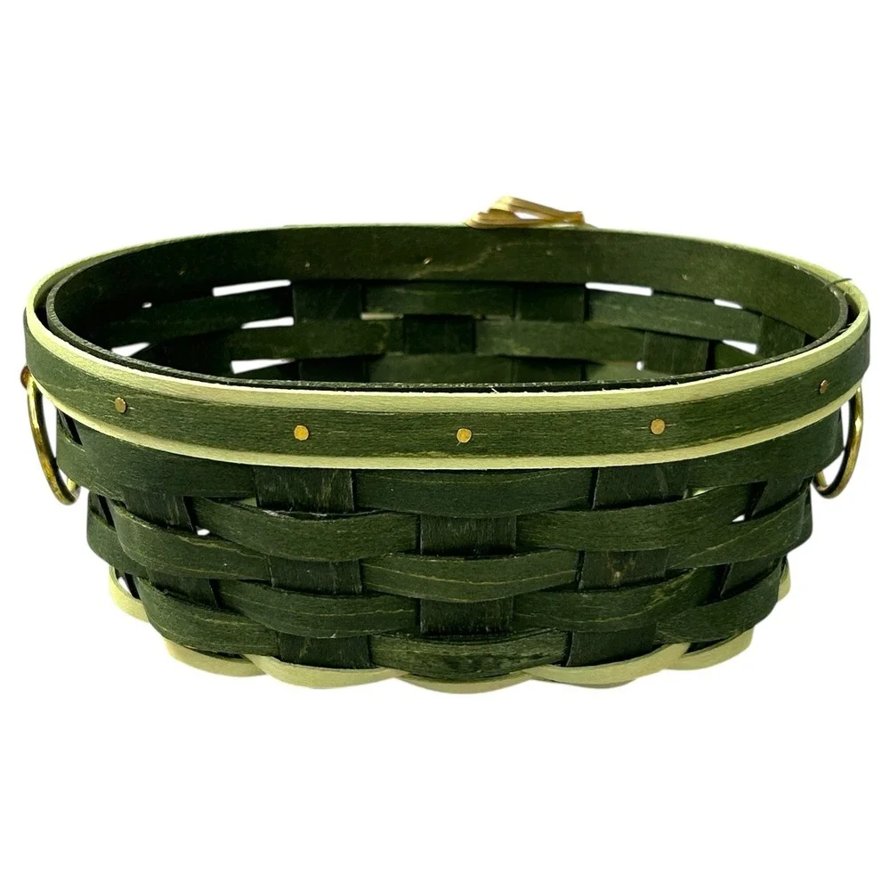 Longaberger 2011 FIELDS OF CLOVER Basket with Lid Liner Protector Tags